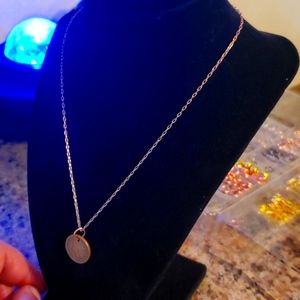 1906 Indian head penny pendant 18k rose gold chain. Hand made.